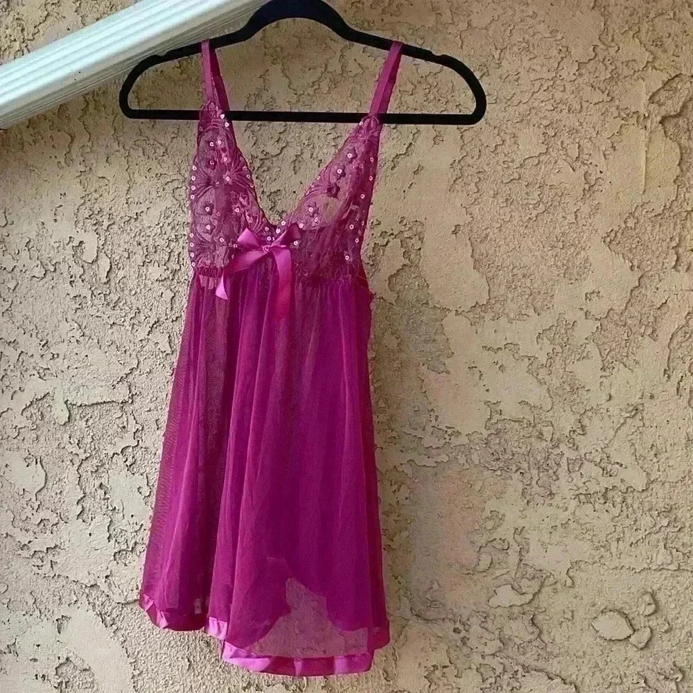 Pink lace lingerie